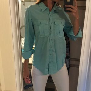 Light blue, long sleeve button down